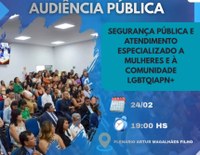 Audiência Pública em Brasília Debates Segurança Pública e Atendimento Especializado para Mulheres e Comunidade LGBTQIAPN+