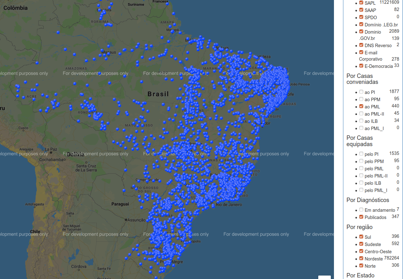 Mapa de atuação